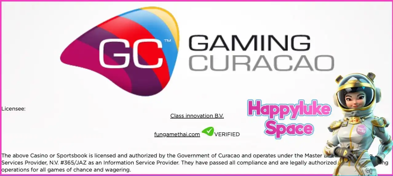 happyluke-gaming-license ใบอนุญาตประกอบกิจการเกมและการเดิมพัน ของ HappyLuke จากประเทศคูราเซาที่ถูกต้องตามกฎหมาย