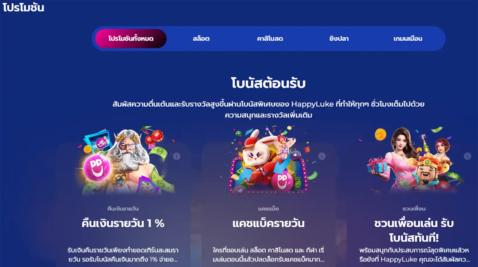 happyluke-promotion โปรโมชันอื่นๆ ใน HappyLuke