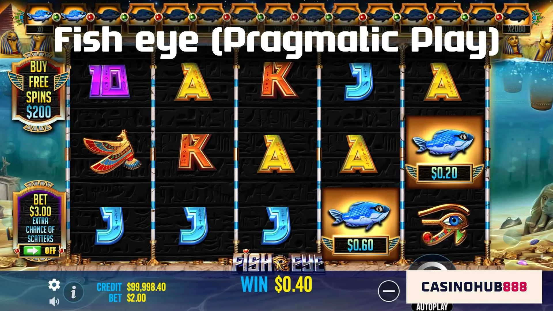 Fish-eye-(Pragmatic-Play) กมตกปลาธีมอียิปต์